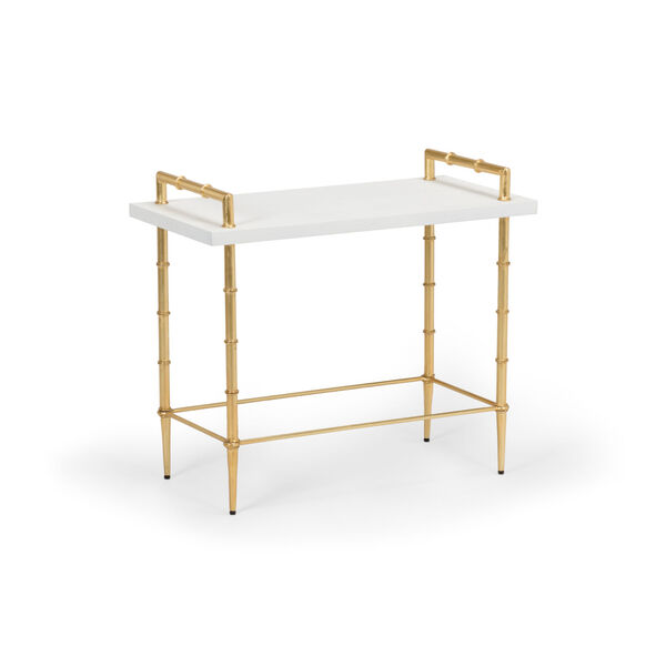 Harris White and Gold Drink Table, image 1