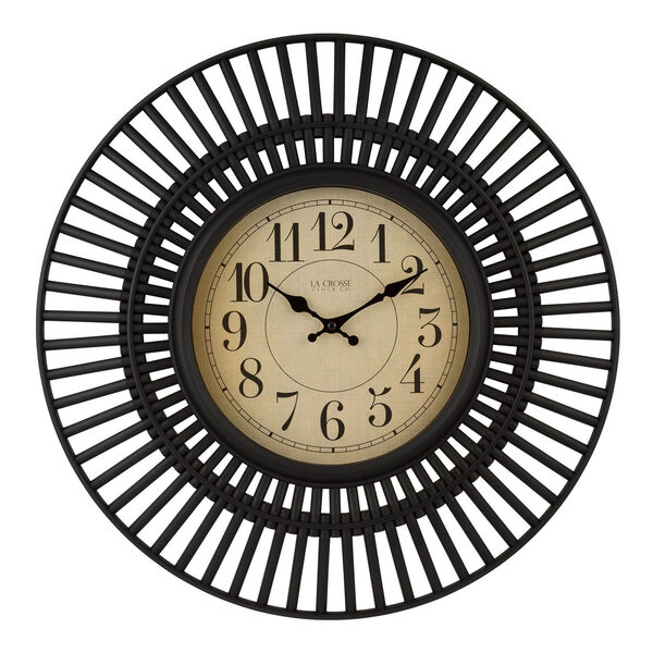 Black Analog Wall Clock, image 1