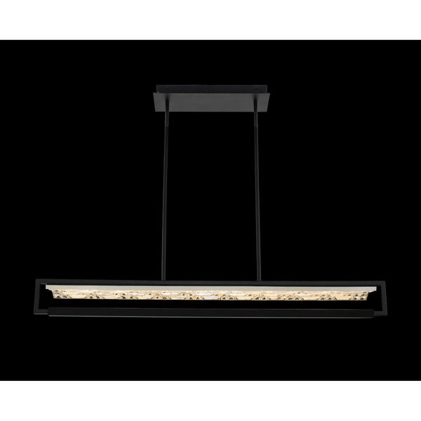 Capuccio Matte Black Chrome 46-Inch LED Island Chandelier with Firenze Crystal, image 2