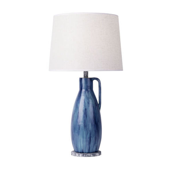 Avesta Apothecary Gray Blue Lustro 16-Inch One-Light Ceramic Table Lamp, image 1