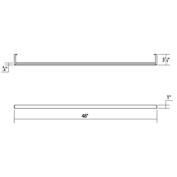 Thin-Line Satin Black LED 48-Inch Wall Bar, image 2