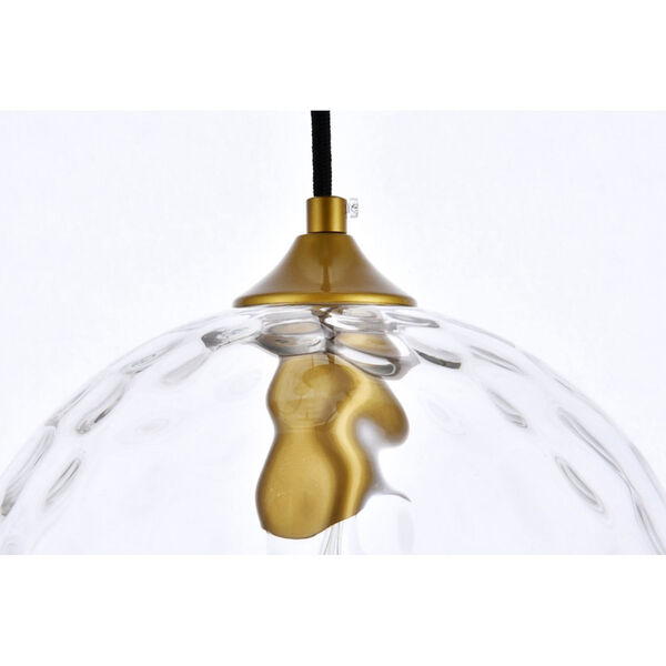 Cashel Brass and Clear One-Light Pendant, image 5