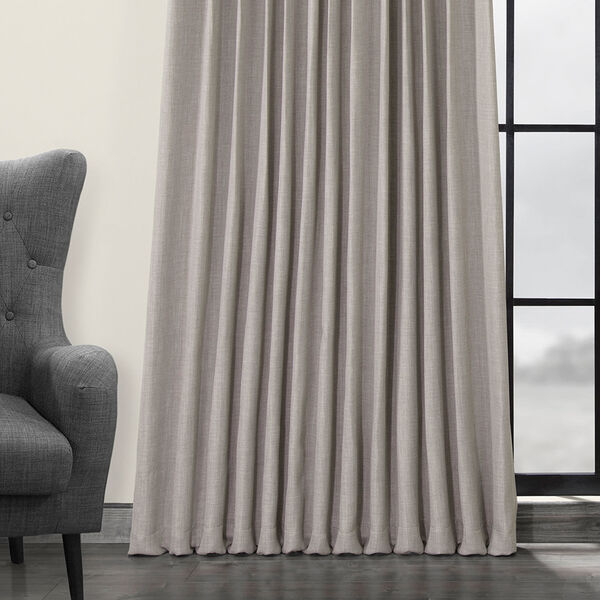 Beige Linen Extra Wide Blackout Curtain Single Panel, image 5
