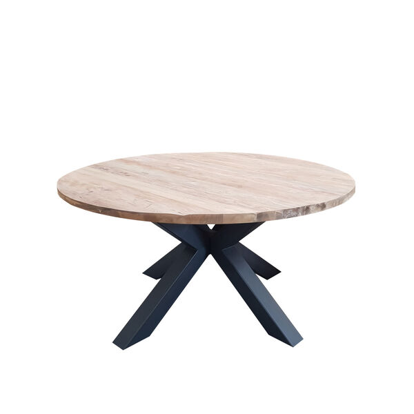 Giulia Teak and Iron 60-Inch Dining Table, image 1