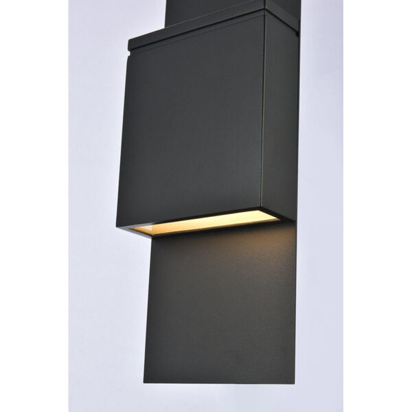 Raine Black 130 Lumens 12-Light LED Outdoor Wall Sconce, image 3