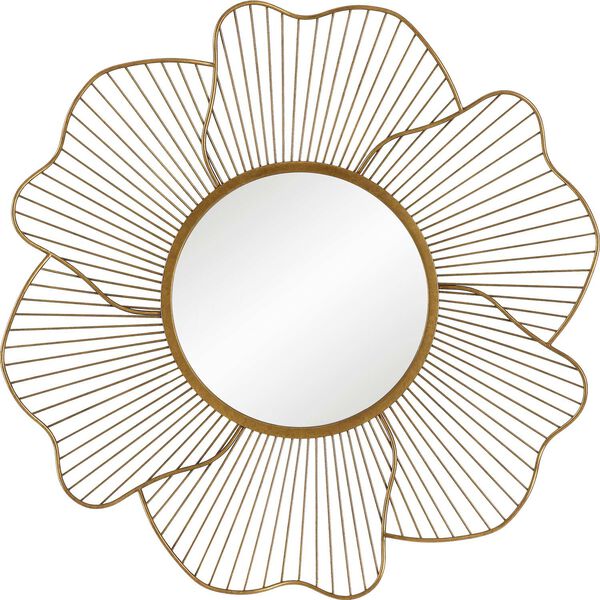 Blossom Antique Gold Floral Wall Mirror, image 2
