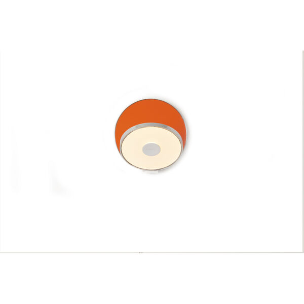 Gravy Chrome Matte Orange LED Plug-In Wall Sconce, image 2