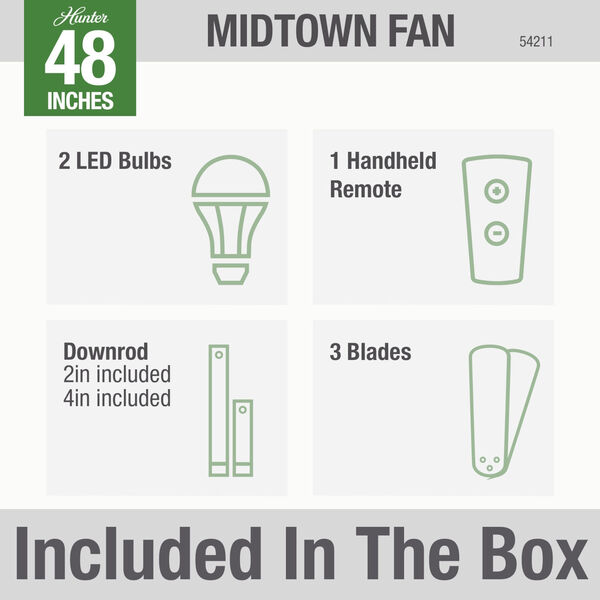 Midtown Fresh White 48-Inch LED Ceiling Fan, image 9