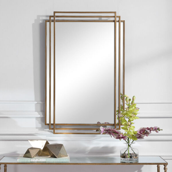 Amherst Brushed Gold Mirror, image 4