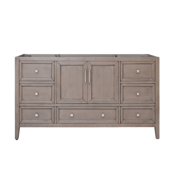 Everette Gray Oak 60-Inch Single Vanity Cabinet, image 1