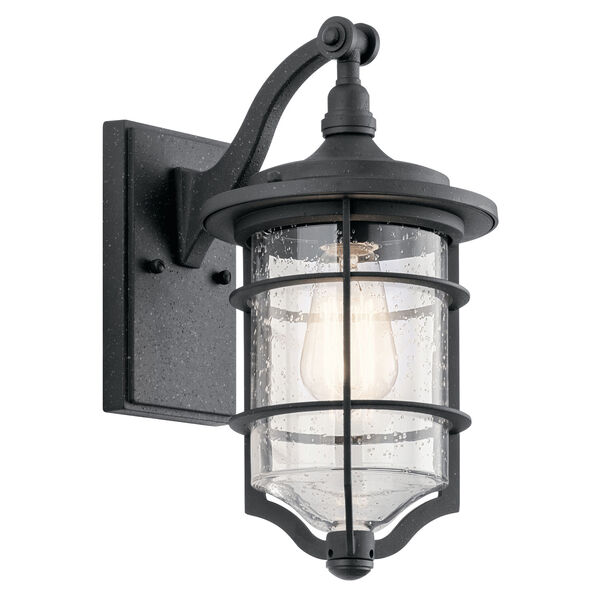 Royal Marine Distressed Black 7-Inch One-Light Outdoor Wall Light, image 1
