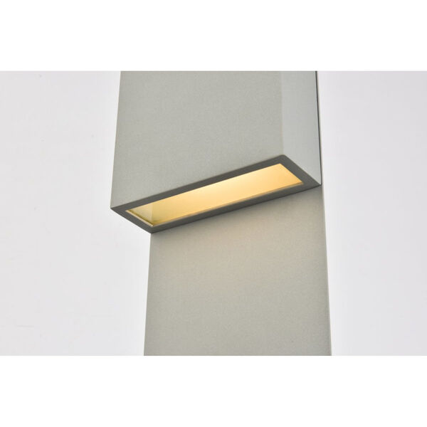 Raine Silver 130 Lumens 12-Light LED Outdoor Wall Sconce, image 3