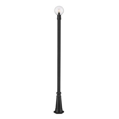 Rejse siv hvor ofte Z-Lite Laurent Black Seven-Feet One-Light Outdoor Post Mounted Fixture with  Opal Glass Shade 597PHB-567P-BK | Bellacor