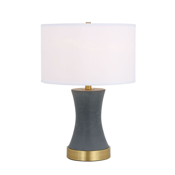 Knox Brushed Brass and Grey One-Light Table Lamp, image 1