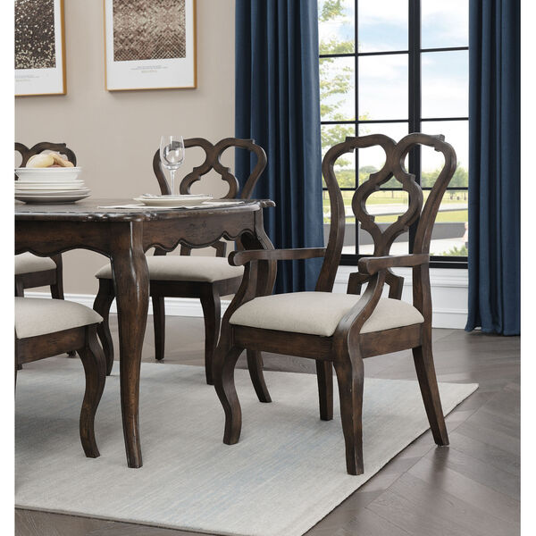 Chateau Brown Upholstered Dining Arm Chair, Set of 2, image 4