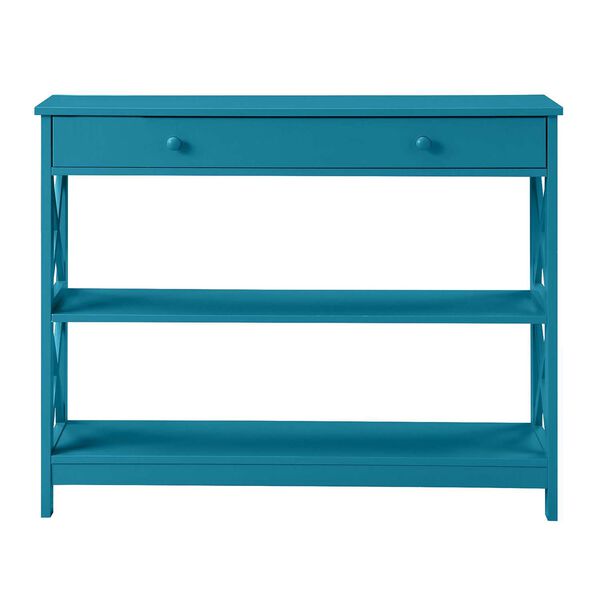 Oxford One Drawer Console Table in Teal Blue, image 5