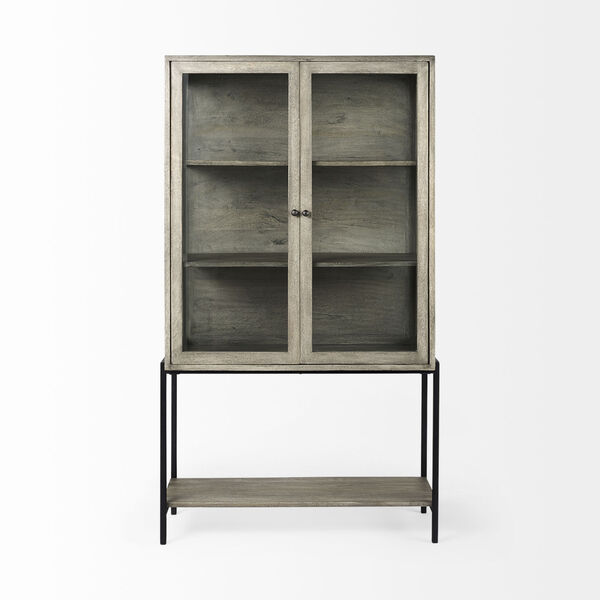 Arelius Gray and Black Display Cabinet, image 2