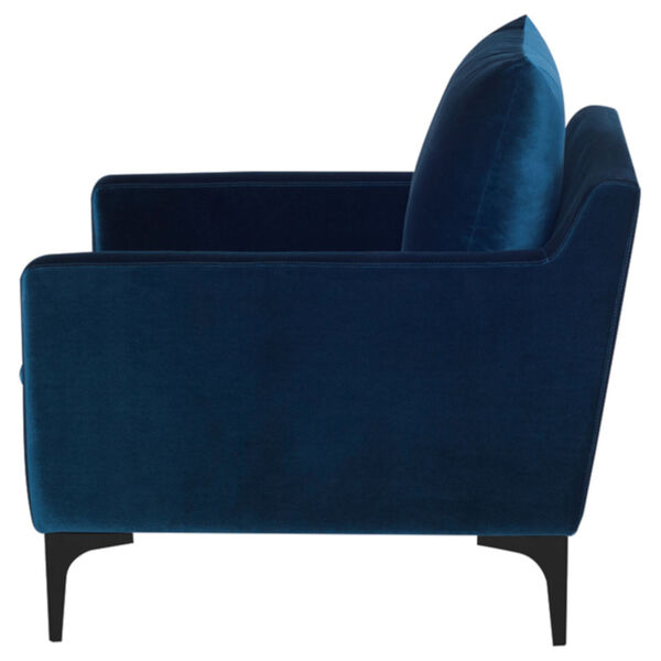 Anders Midnight Blue and Black Occasional Chair, image 3