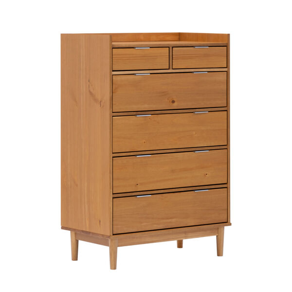 Caramel Solid Wood Six-Drawer Dresser, image 3