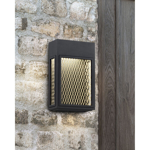 Metro Black And Gold 8-Inch Led Outdoor Wall Sconce, image 2