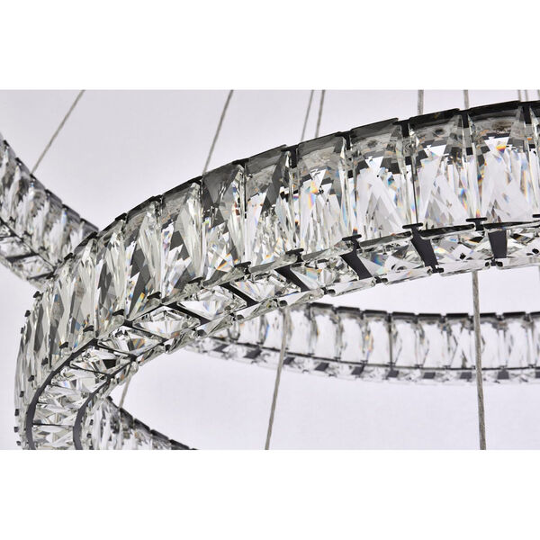 Monroe 41-Inch Integrated LED Triple Ring Chandelier, image 6