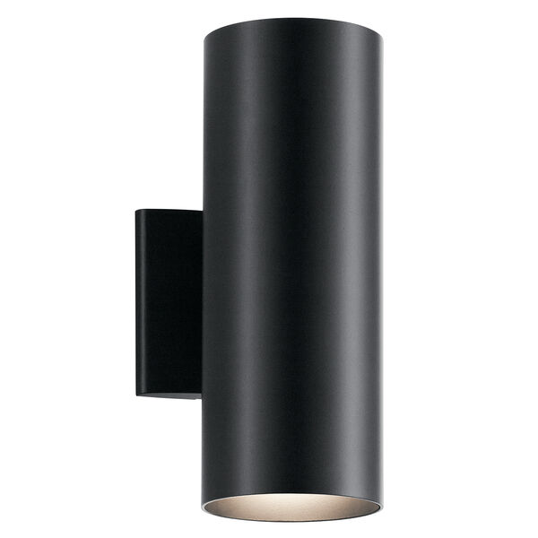 Black 5-Inch Two-Light Small Outdoor Wall Light, image 1