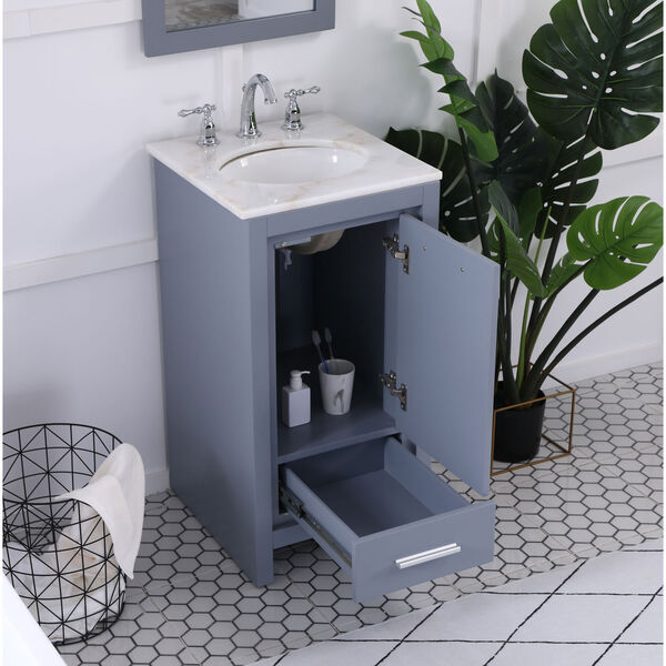 Filipo Gray 18-Inch Vanity Sink Set, image 5