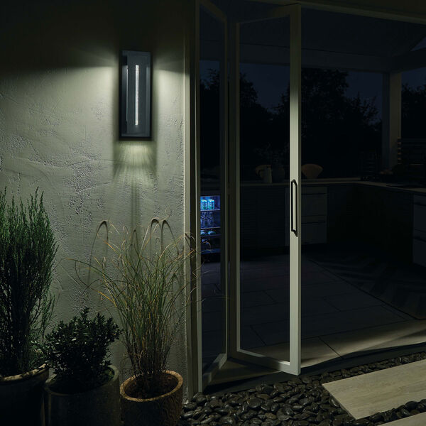 River Path Textured Black 6-Inch LED Medium Outdoor Wall Light, image 2