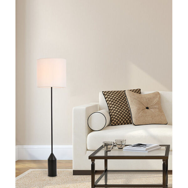 Ines Black and White One-Light Floor Lamp, image 2