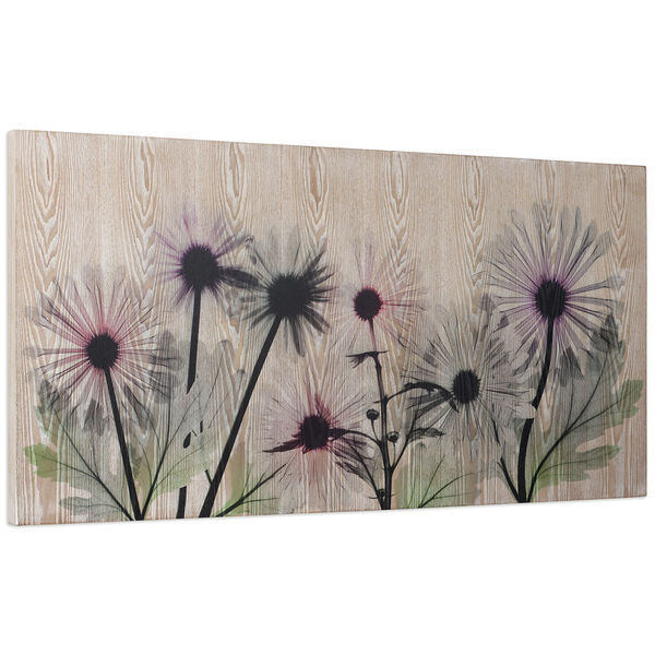 Wild Flowers Giclee Printed on Hand Finished Ash Wood Wall Art, image 3