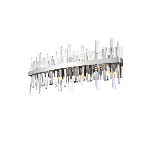 Serena Chrome and Clear 30-Inch Crystal Bath Sconce, image 3