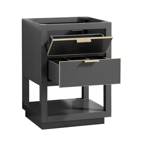 Allie 24-Inch Twilight Gray Matte Gold Vanity Only, image 5