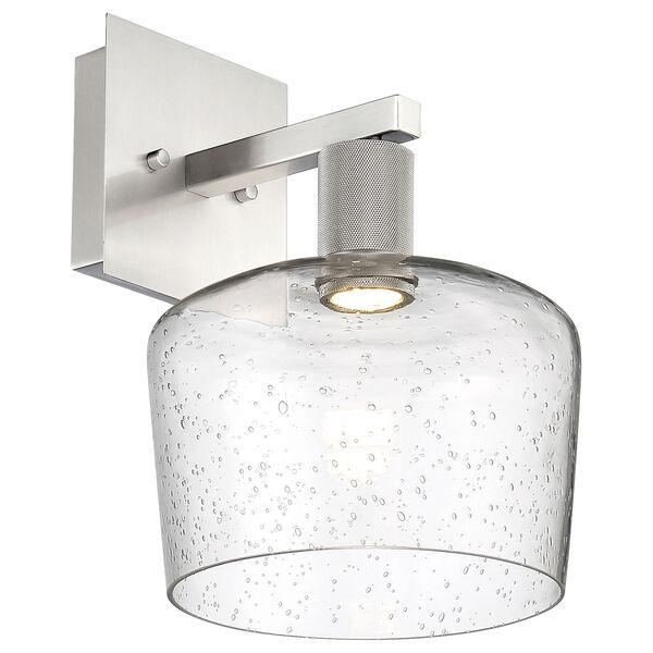 Port Nine Silver Outdoor Intergrated LED Wall Sconce with Clear Glass, image 4
