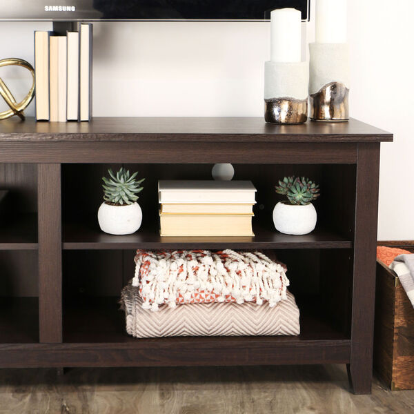58-inch Wood TV Console with Mount- Espresso, image 2