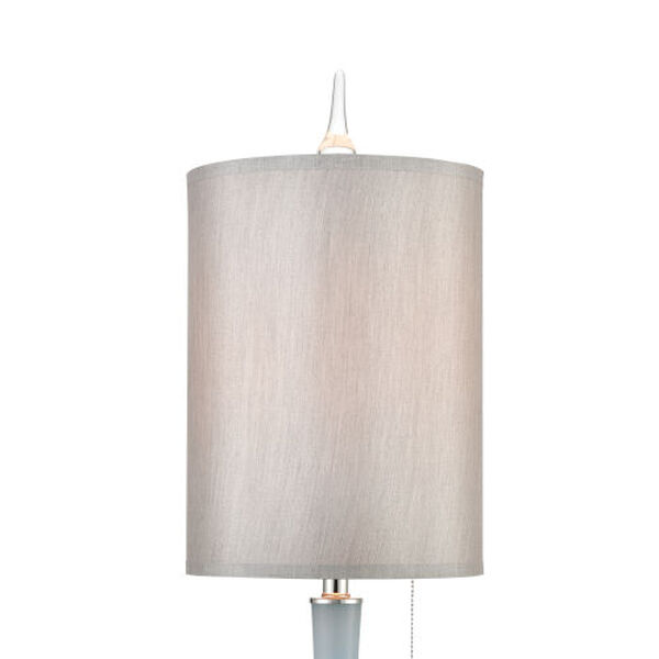 Quantum Blue with Polished Nickel One-Light Table Lamp, image 3