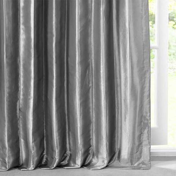 Platinum Faux Silk Taffeta Single Panel Curtain 50 x 84, image 6