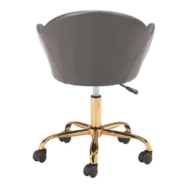 Sagart Gray and Gold Office Chair, image 5