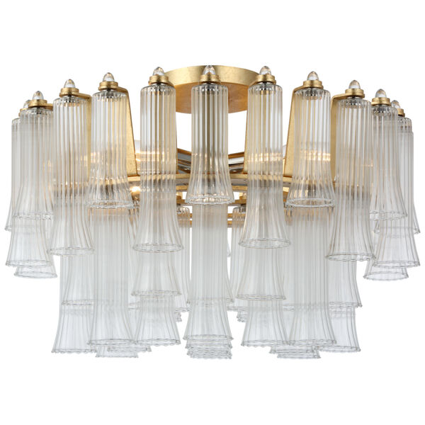 Lorelei 18-Inch Semi-Flush Mount in Gild with Clear Glass by Julie Neill, image 1