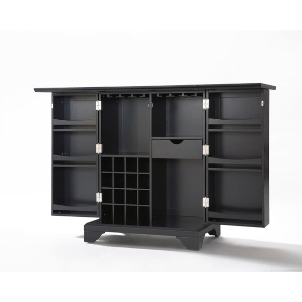 LaFayette Expandable Bar Cabinet in Black Finish, image 2