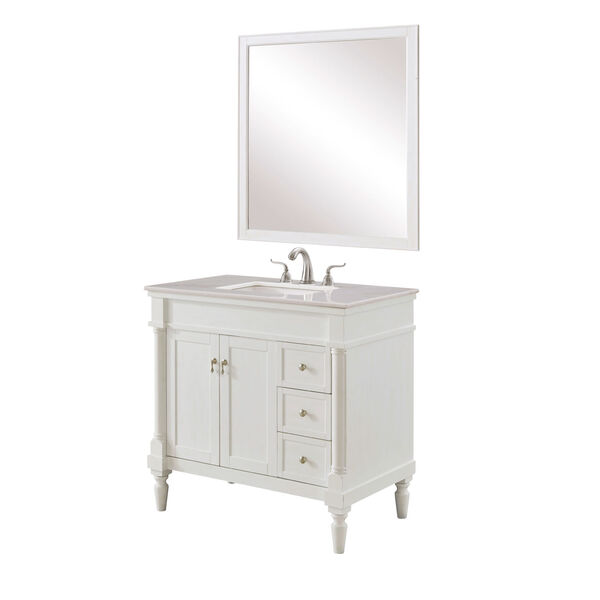 Lexington Antique White 36-Inch Vanity Sink Set, image 1