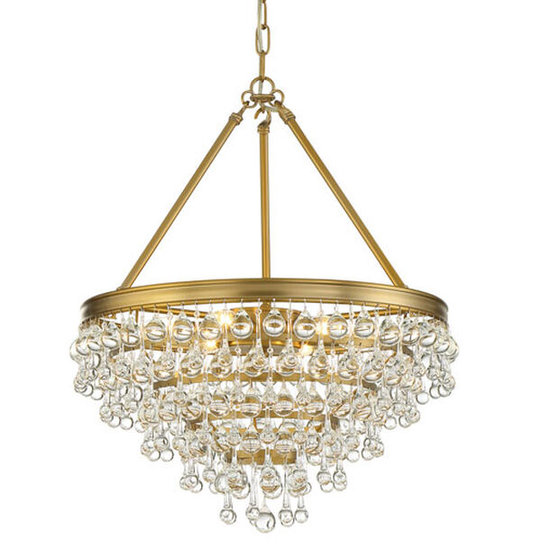 Hopewell Gold 12-Inch Six-Light Chandelier, image 1