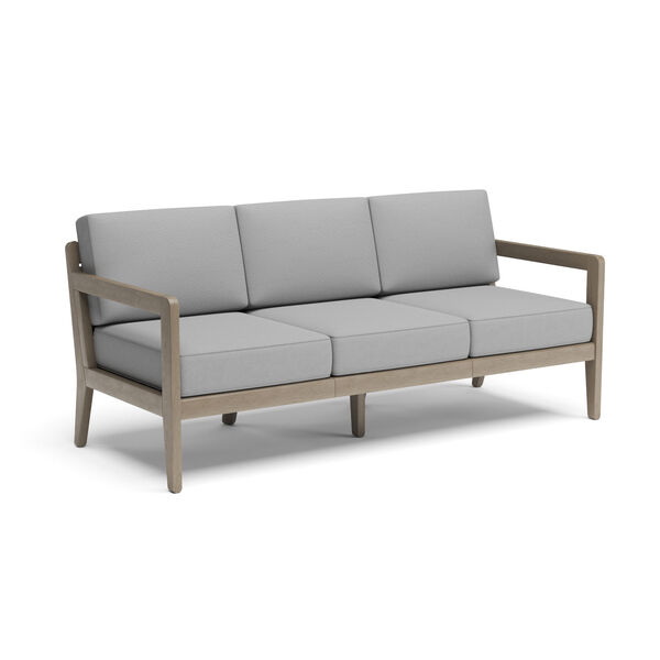 Sustain Rattan and Gray Outdoor Sofa, image 1