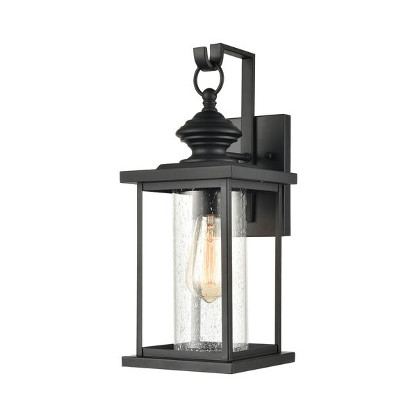 Minersville Matte Black Seven-Inch One-Light Outdoor Wall Sconce, image 3