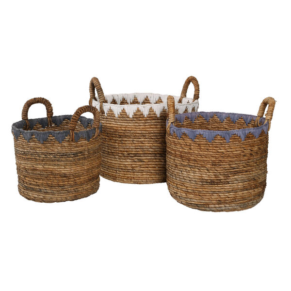 Marcy Brown Basket, Set of Three, image 1