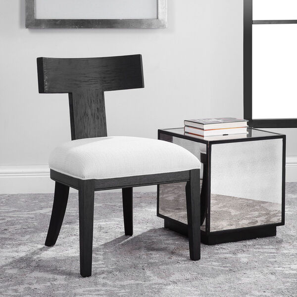 Idris Charcoal Black Accent Chair, image 2