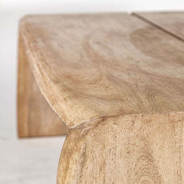 San II Brown Rectangular Solid Wood Coffee Table, image 3