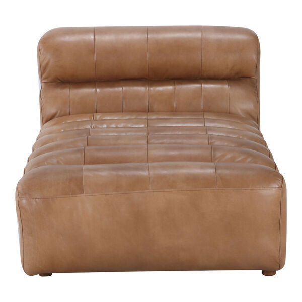 Ramsay Brown Leather Chaise Sofa, image 1