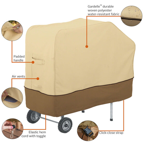 Ash Beige and Brown PK Grill and Smoker Center Cover, image 2