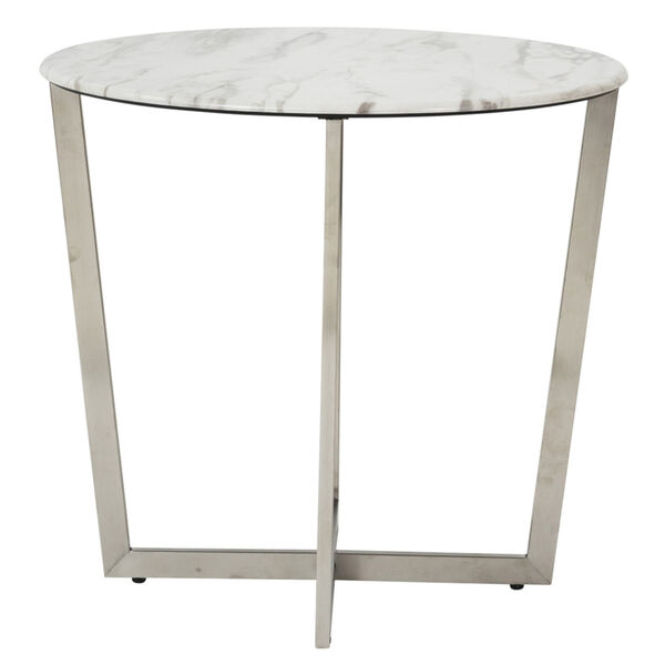 Llona White 24-Inch Round Side Table, image 3