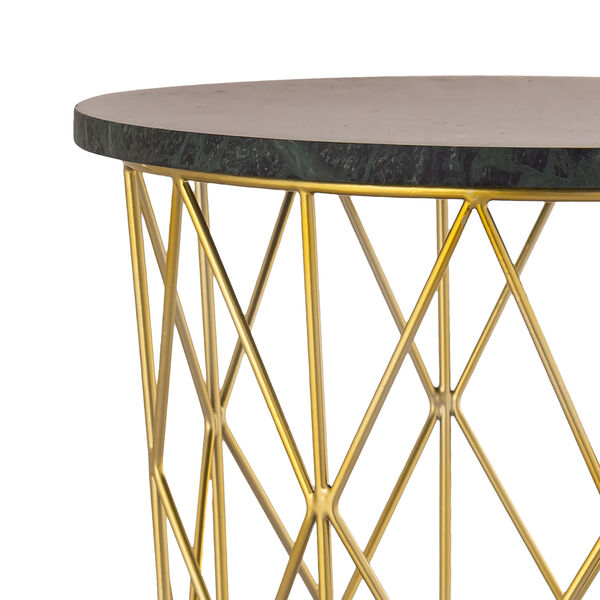 Minter Gold Drum Side Table, image 4